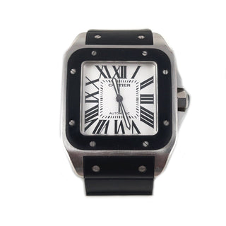 Cartier Santos 100 XL Rubber Cladwatch Stainless Steel