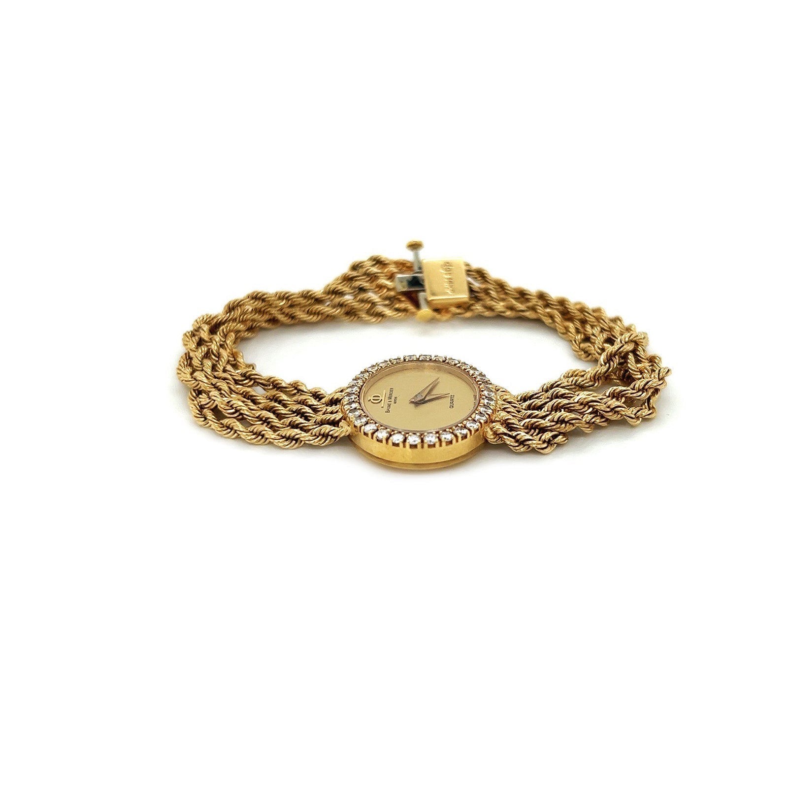 Baume & Mercier 14K Yellow Gold Diamond Watch – Pre-owned