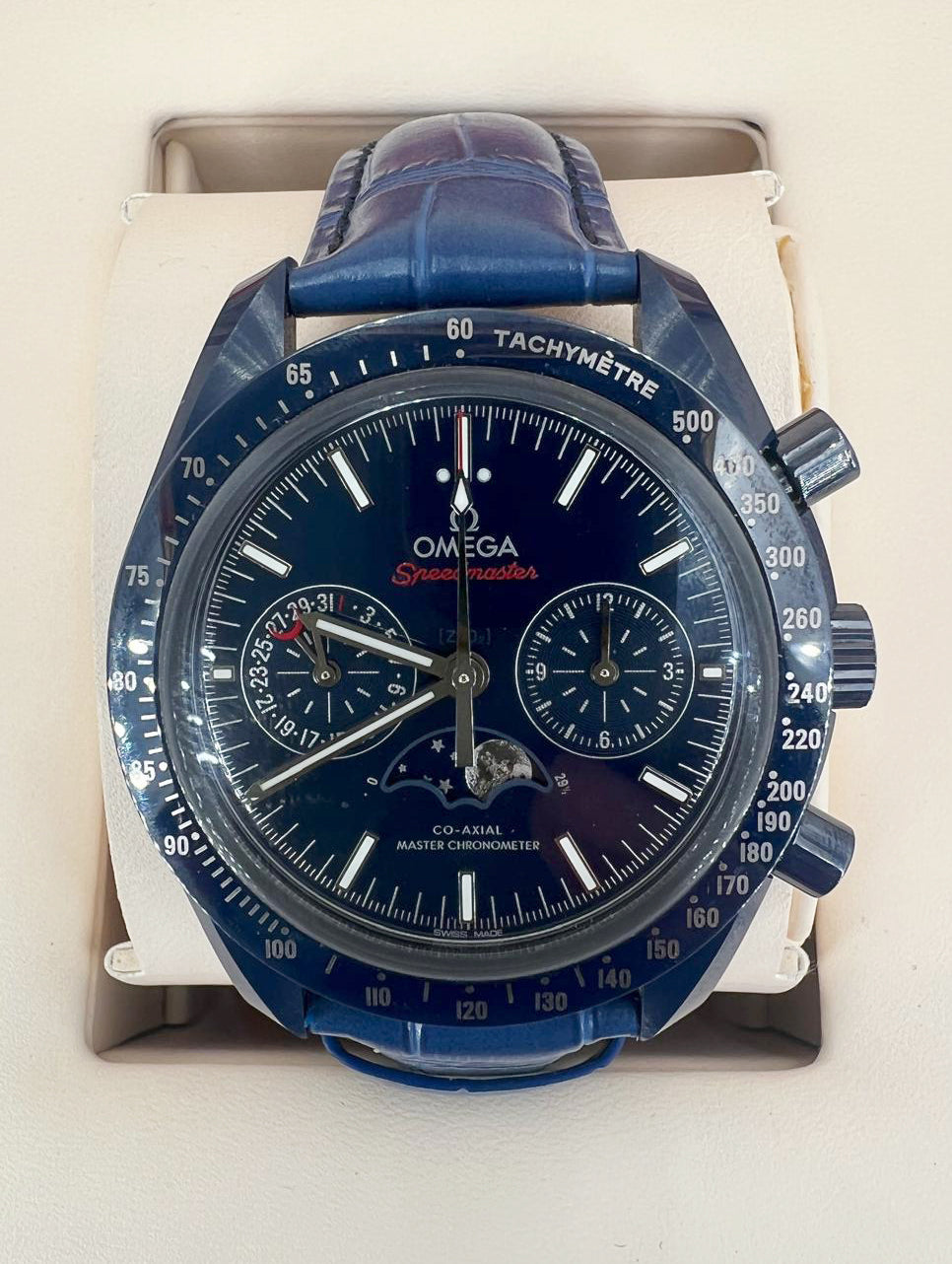 Omega Speedmaster Blue Side of the Moon Co-Axial Chronograph Watch – Pre-owned