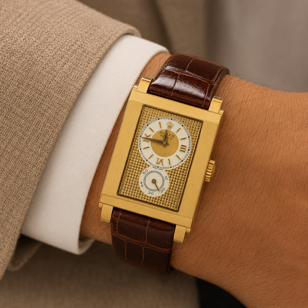 Rolex Cellini 18K Yellow Gold Anniversary Watch