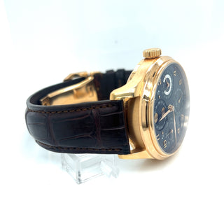 IWC Portugieser Perpetual Calendar 44MM Black Dial IW503202 Rose Gold