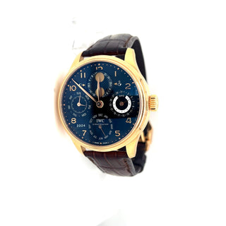 IWC Portugieser Perpetual Calendar 44MM Black Dial IW503202 Rose Gold