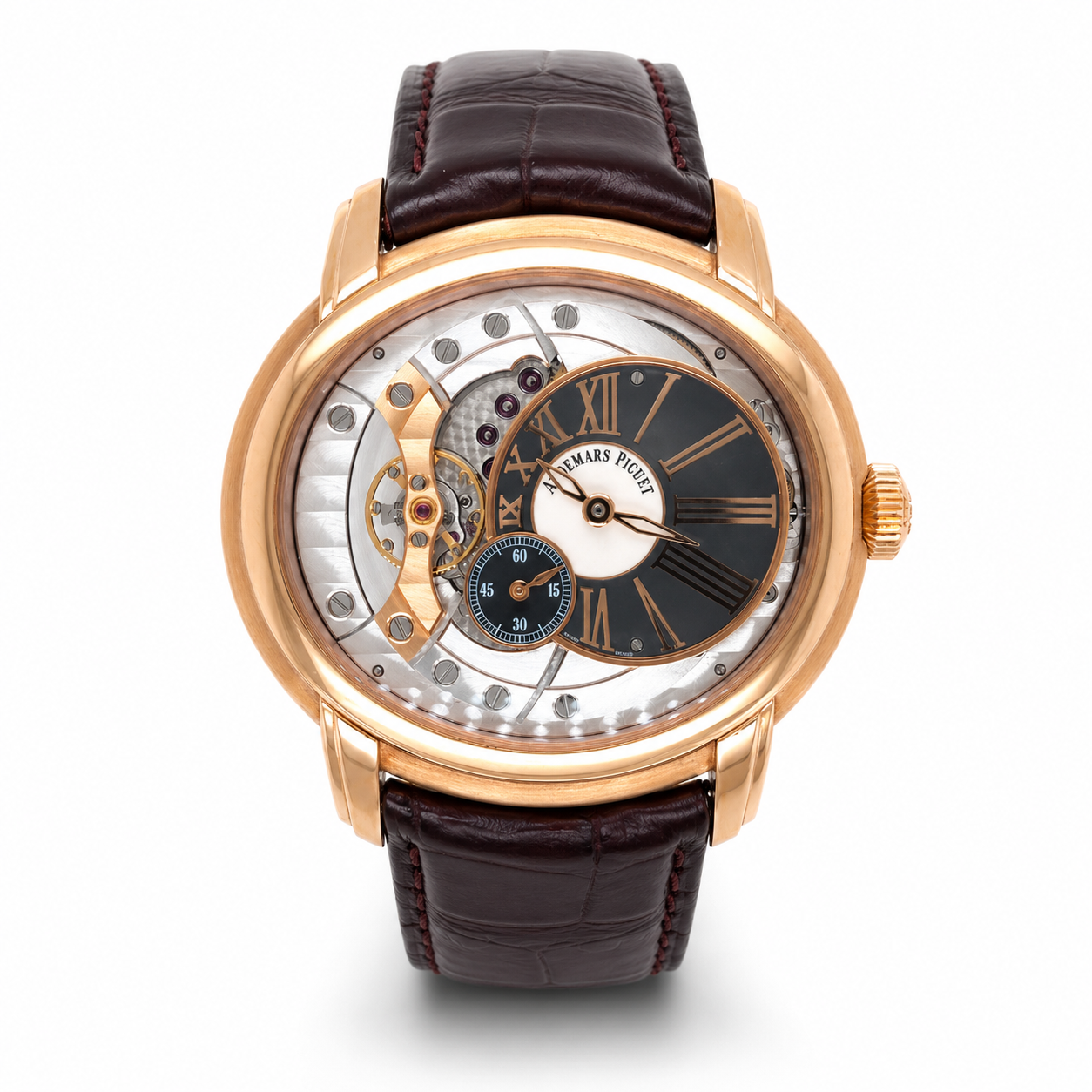 Audemars Piguet Millenary 4101 18K Rose Gold Skeleton Watch
