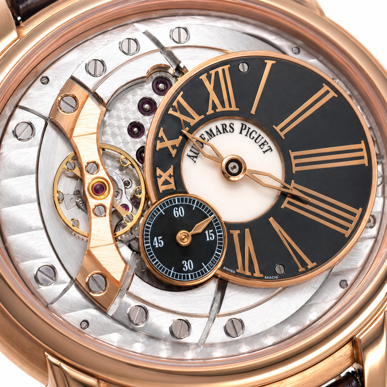 Audemars Piguet Millenary 4101 18K Rose Gold Skeleton Watch