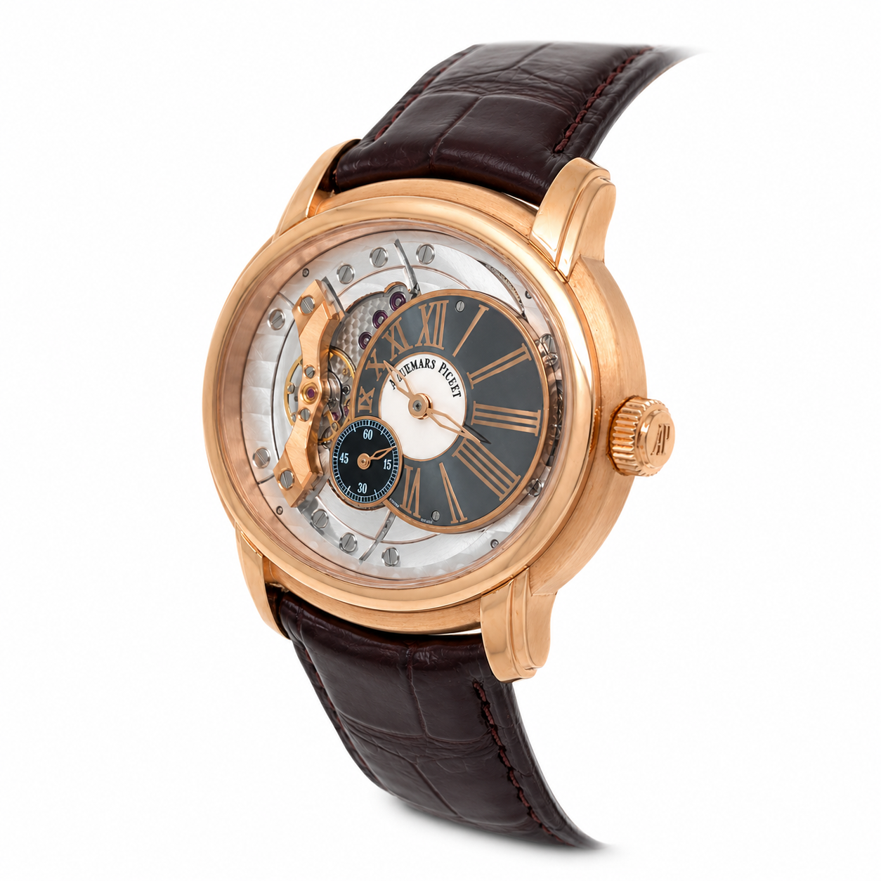 Audemars Piguet Millenary 4101 18K Rose Gold Skeleton Watch