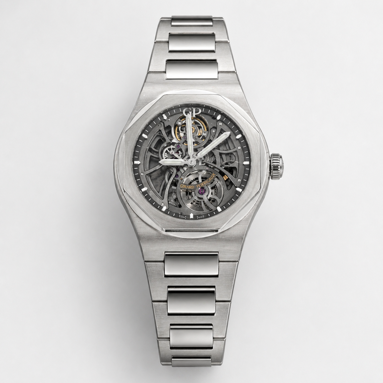 Girard-Perregaux Laureato Skeleton Stainless Steel Watch