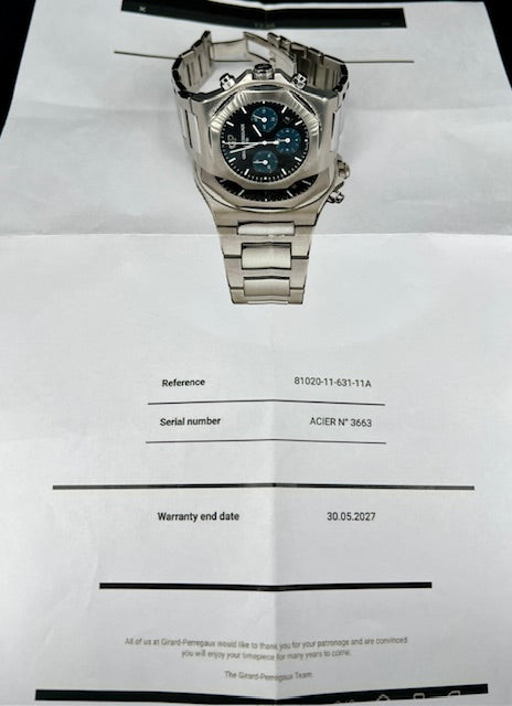 Girard Perregaux Laureato Stainless Steel 42mm Watch 81020-11-631-11A – Pre-owned