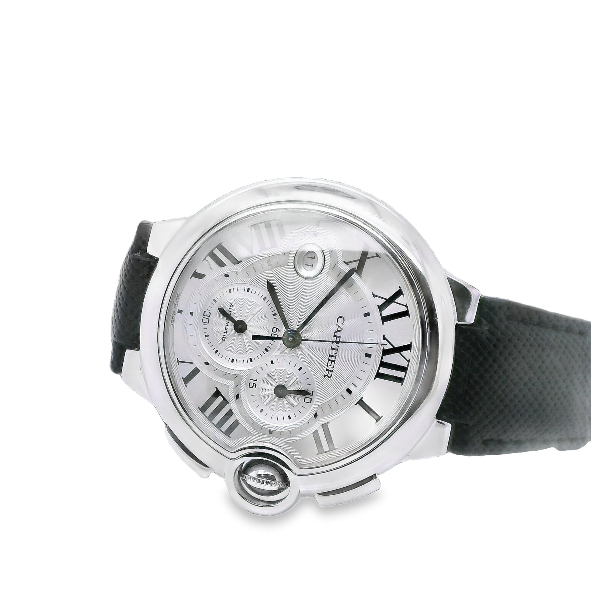 Cartier Ballon Bleu 44mm Stainless Steel Watch on Original Strap, Pre-Owned