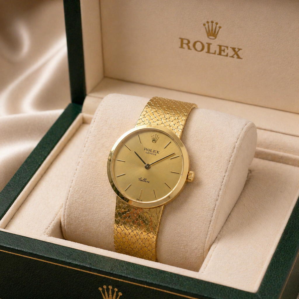 Rolex Cellini 1976 18K Gold Band and Dial 32mm Watch
