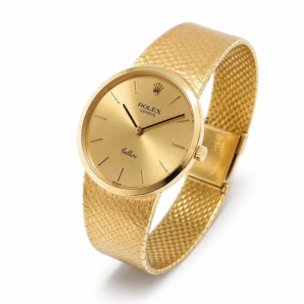 Rolex Cellini 1976 18K Gold Band and Dial 32mm Watch