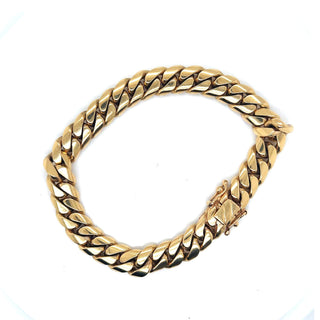 Cuban Solid Gold Bracelet Yellow Gold