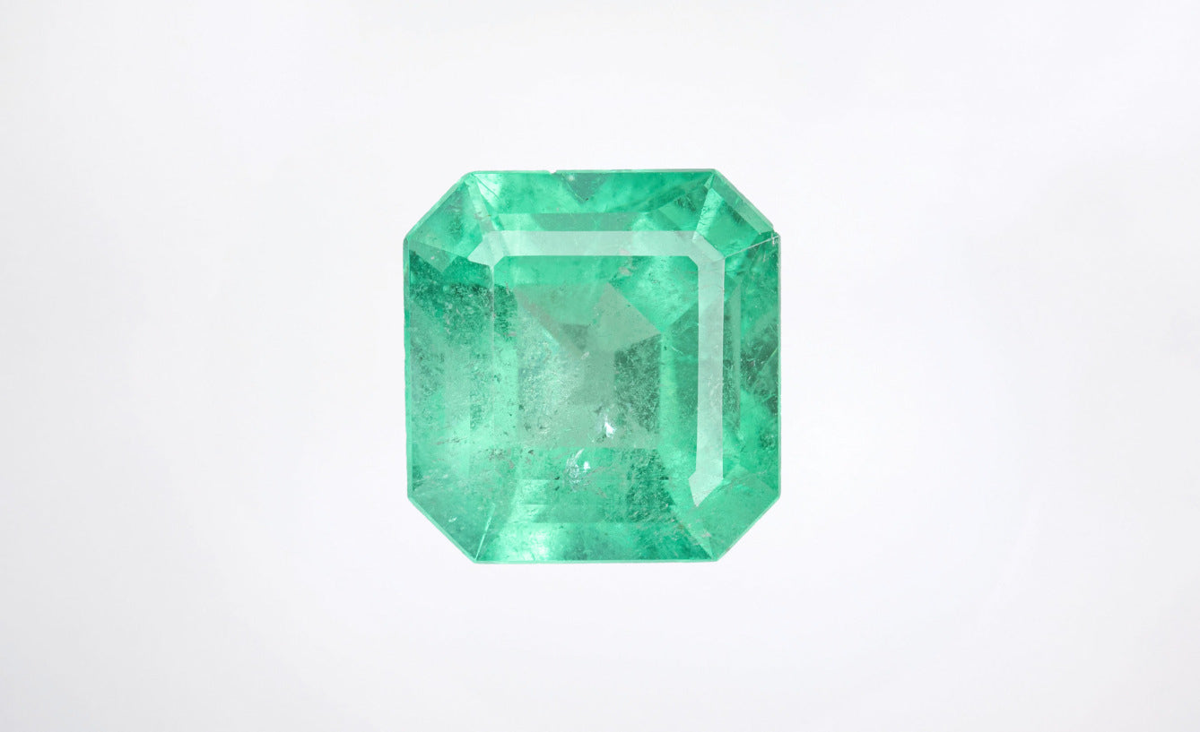 7.38 Carat Green Colombia Emerald Asscher Cut GIA