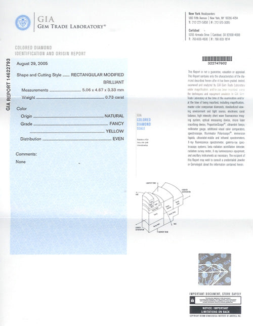 0.73 ct Diamond PR FY SI2 (GIA) 14622793