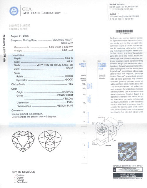 0.8 ct Diamond Heart Shaped FLY VS2 (GIA) 14622662