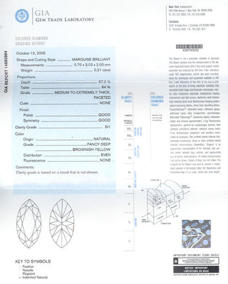 0.21 ct Diamond Marquise Cut DBrY SI1 (GIA) 14682884