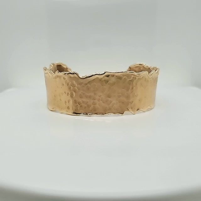 Solid Bangle Cocktail Cuff Unisex Solid Gold - Pre-owned