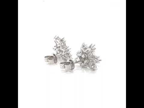 4.99 ct.tw. Natural Pear Shaped Diamond Cluster Cocktail Earrings, in White Gold