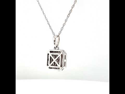 Natural Diamond Cocktail Illusion Pendant, in White Gold