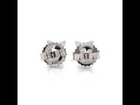 1.06 ct.tw. Natural Princess Cut Diamond Stud Earrings, in White Gold