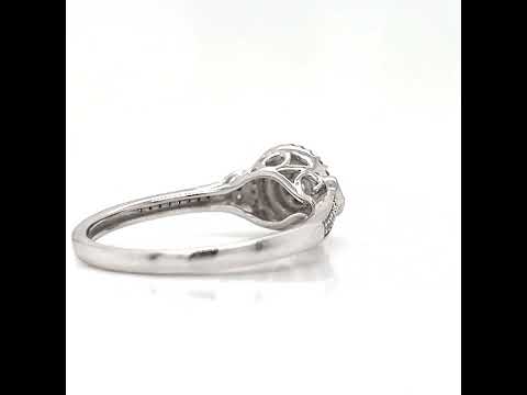 Natural Diamond Illusion Set Promise Ring, in White Gold