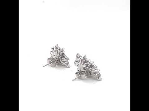 Natural Oval Cut Fancy Intense Yellow Diamond Halo Convertible Earrings, in White Gold