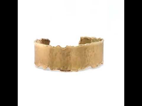 Solid Bangle Cocktail Cuff Unisex Solid Gold - Pre-owned