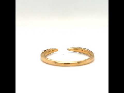 Natural Fancy Diamonds Nail Band Ring, in Yellow Gold