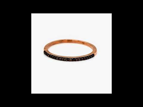 Natural Fancy Brown Cognac Diamonds Band Ring, in Rose Gold