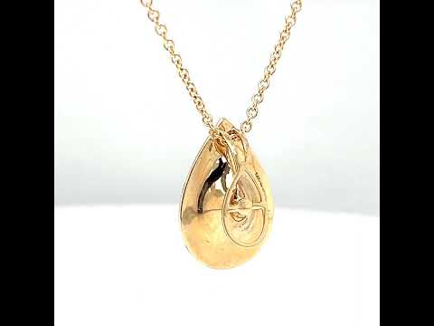 Natural Diamond Leaf  Pendant Necklace, in Yellow Gold