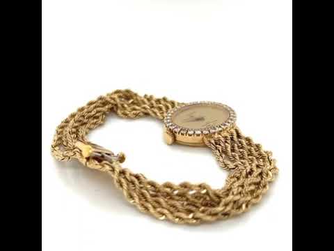 Baume & Mercier 14K Yellow Gold Diamond Watch – Pre-owned
