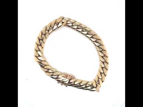 Cuban Solid Gold Bracelet Yellow Gold