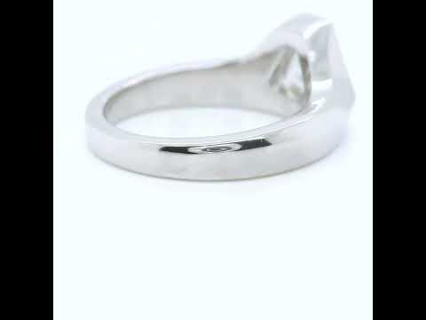 Natural Triangle Diamond Superman Solitaire Platinum Ring