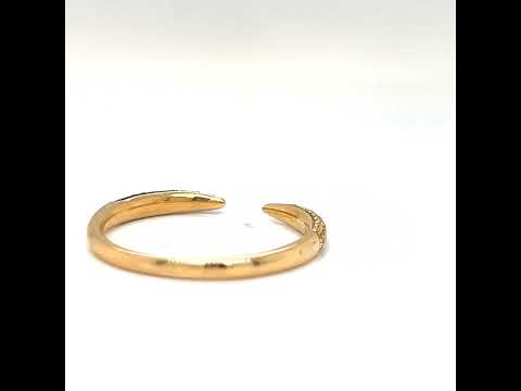 Natural Fancy Yellow and Black Diamond Band, in Yellow Gold
