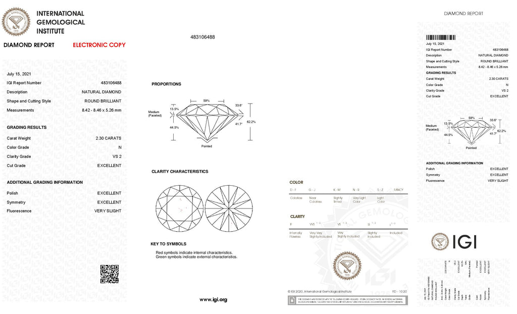 2.3 ct Diamond Round Cut P VS2 (GIA) 2213986974