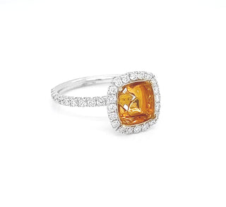 Natural Mined Round Diamond Halo Semi Mount White Gold Ring