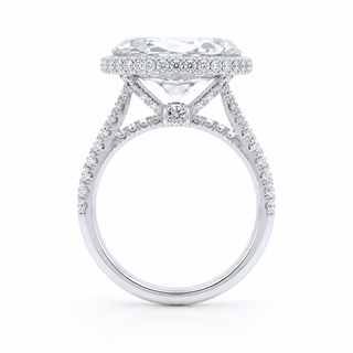 Natural Diamond Halo Ring 18KT White Gold