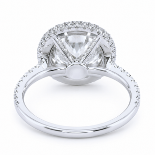 Natural Diamond Halo Ring 18KT White Gold