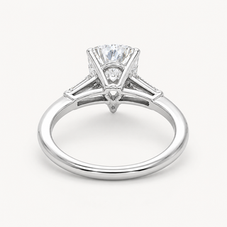 Natural Pear Cut Diamond 3 Stone Platinum Ring
