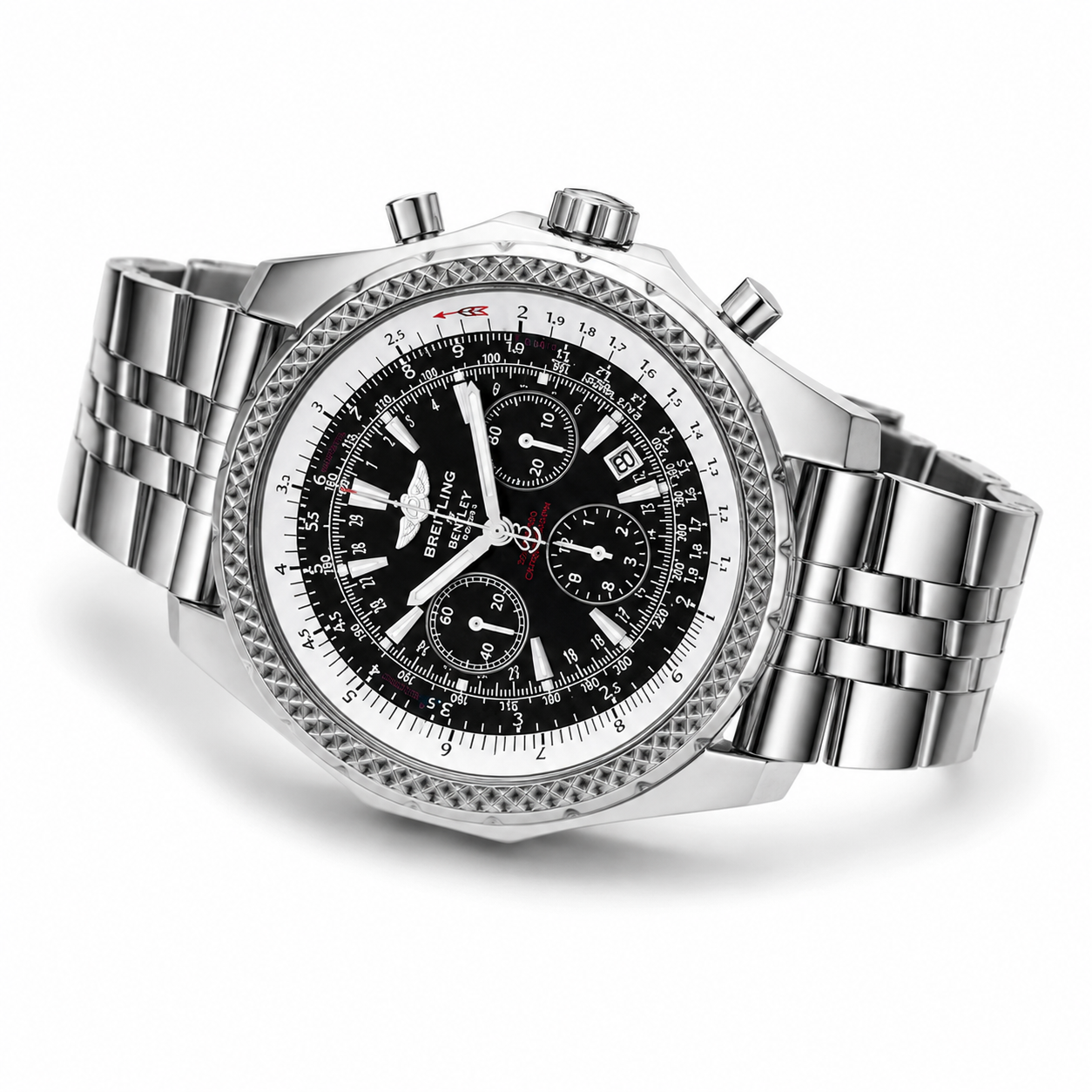 Breitling Bentley Black 48mm Stainless Steel Watch