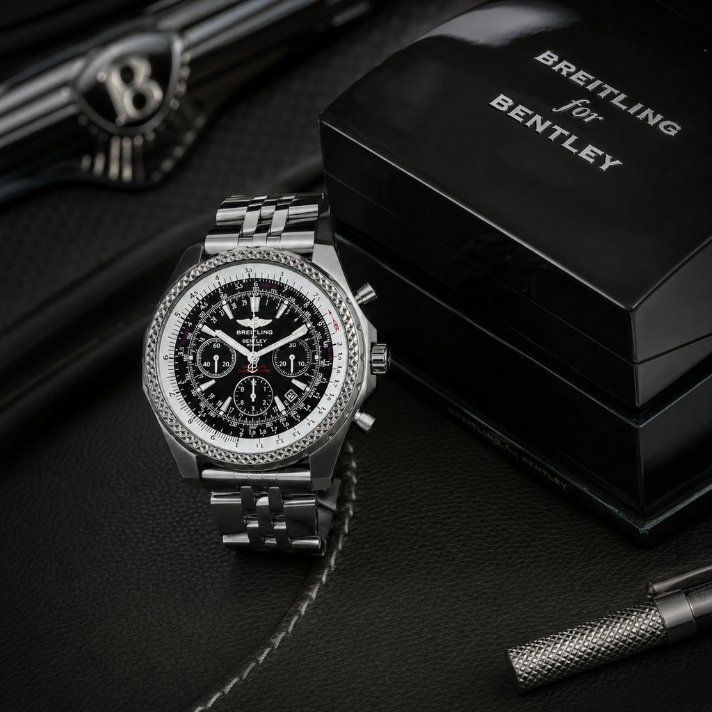 Breitling Bentley Black 48mm Stainless Steel Watch