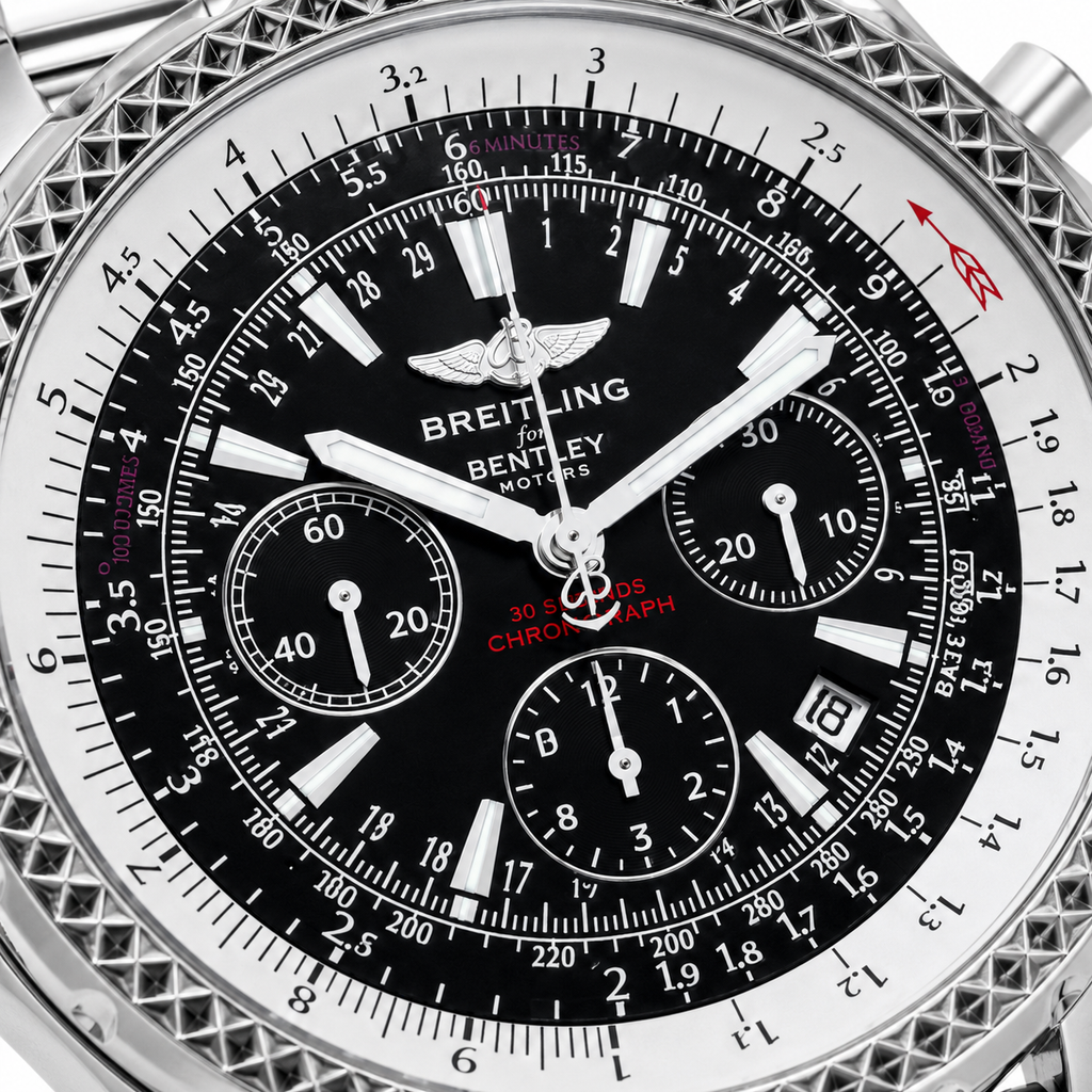 Breitling Bentley Black 48mm Stainless Steel Watch